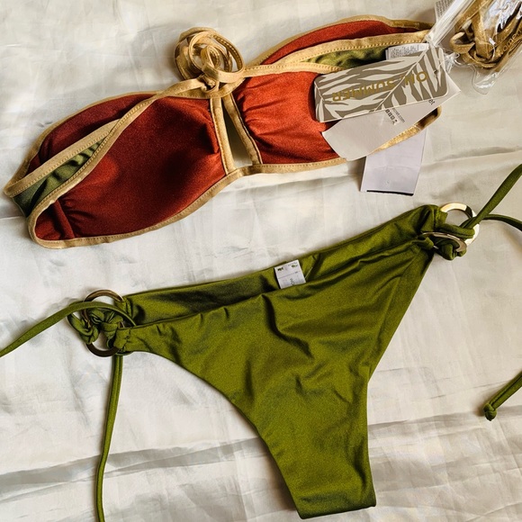 Olive bikini set - reversible - Picture 3 of 6